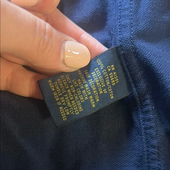 Ralph Lauren Knit Oxford button down XL Navy - Picture 5 of 8